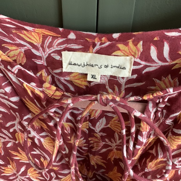 NWOT Daughters of India Kyra Mini Dress XL Sumac - Picture 2 of 3